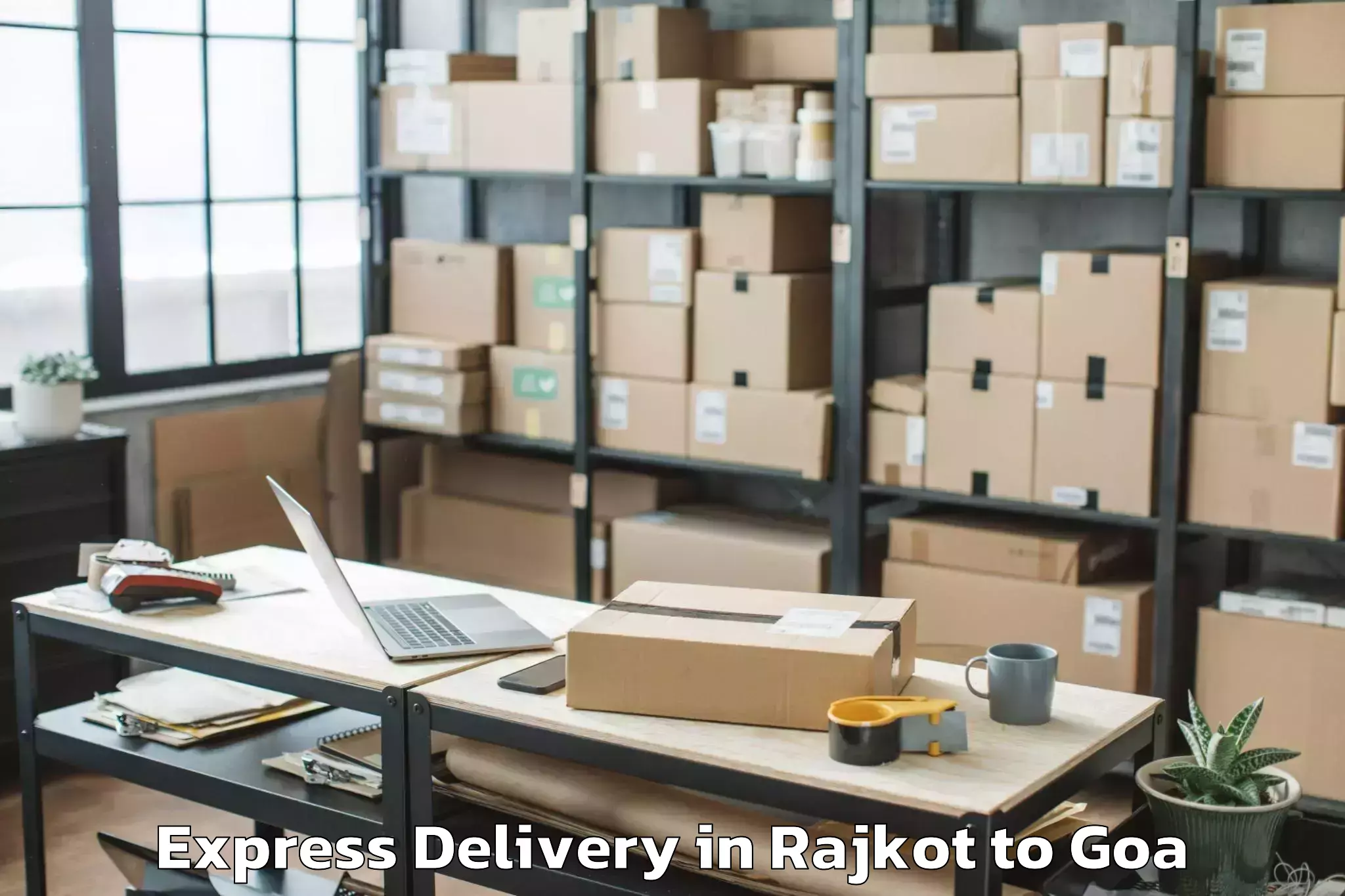 Easy Rajkot to Colovale Express Delivery Booking